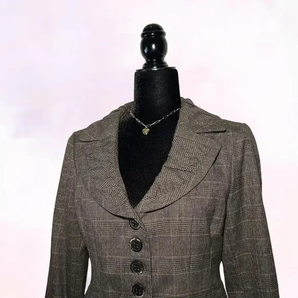 Nanette Lepore Plaid Jacket Spring Designer Chic - Picture 2 of 6